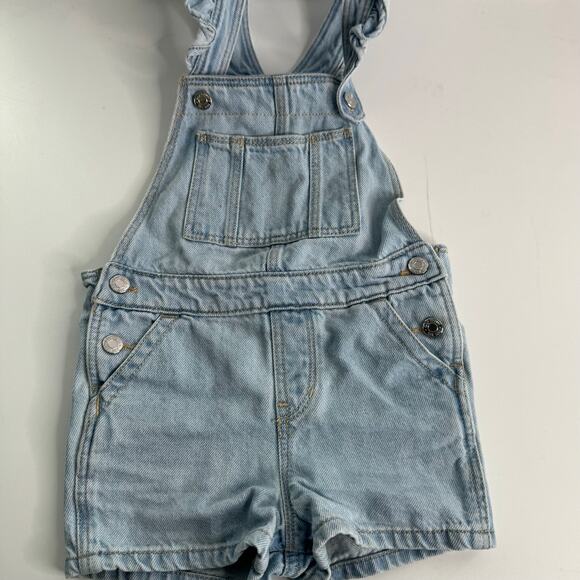 Baby Gap Other - GAP Jean Shortalls Overalls Girls Size 4 Light Wash Ruffle Spring 2025